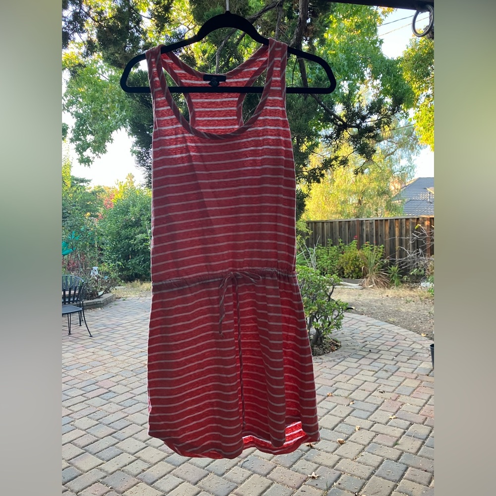 Women’s Pink and White Striped Mini Dress